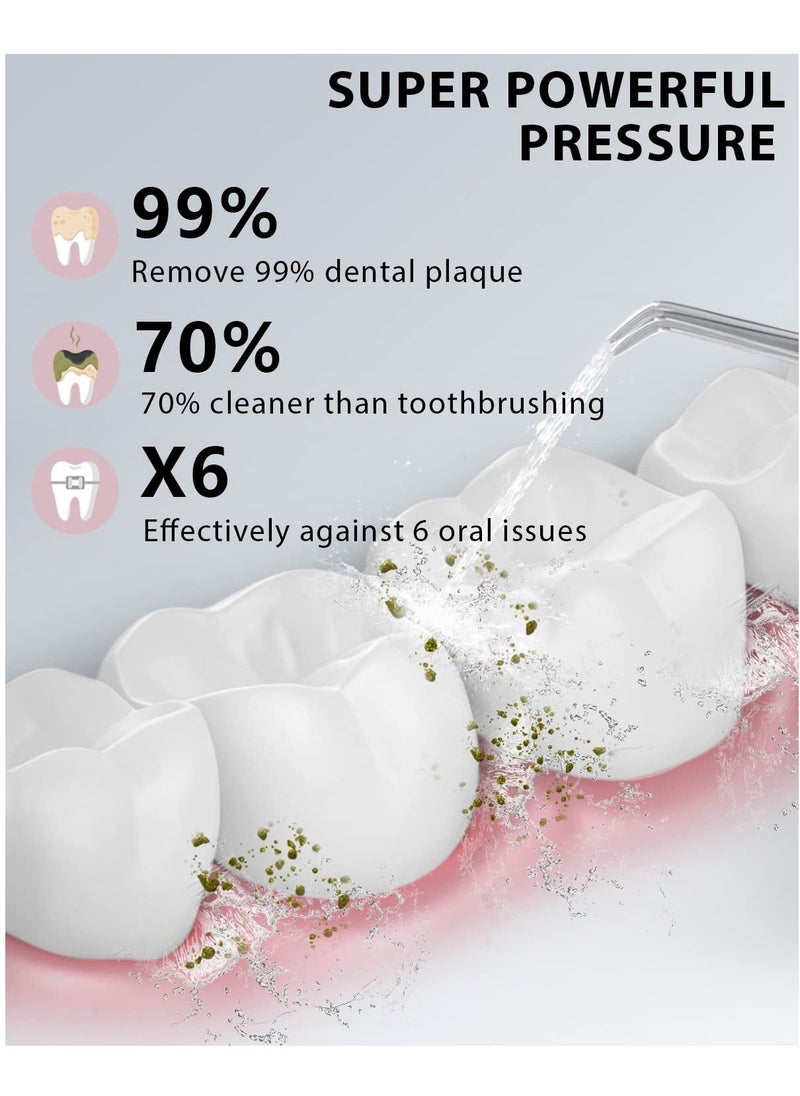 فيريويل Portable Oral Irrigator USB Rechargeable Dental Water Flosser Jet Irrigator Dental Teeth Cleaner 3 Modes 300ML Set  - Image 5