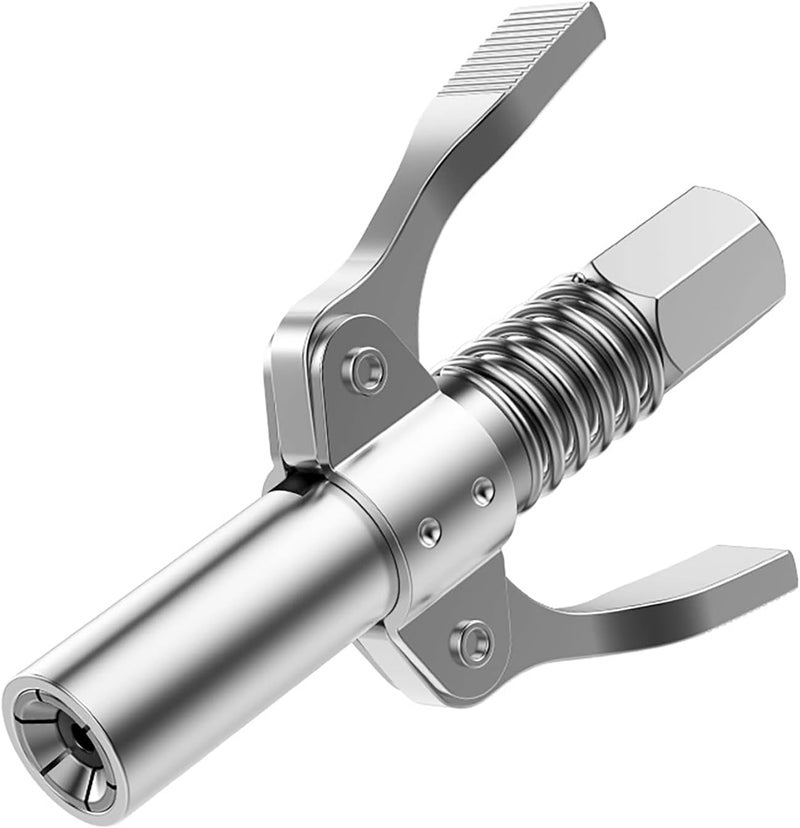 FACITE Grease Gun Coupler with Quick Lock and Release, Dual Handle, 12000 PSI - Image 1