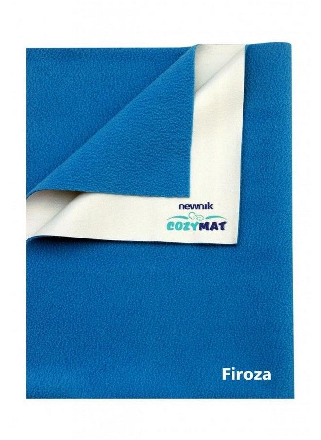 Newnik - Premium Quick Water Resistant Dry Sheet Waterproof Baby Bed Protector Sheet Mattress Protect (Size: 140Cm X 100Cm) Firoza Large - Image 1