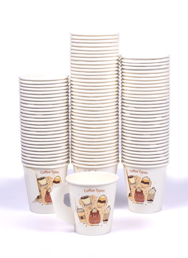 Sunny Your Bright Choice - Paper Cups with Handle Disposable 7oz, 100 Cups - Image 1