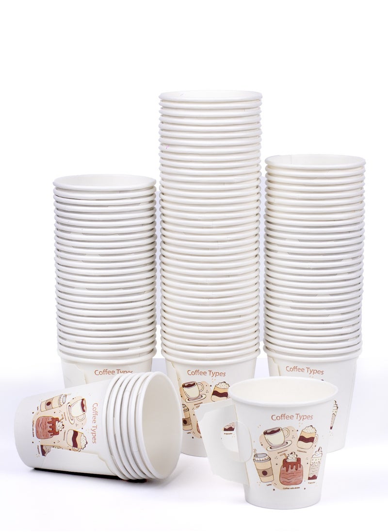 Sunny Your Bright Choice - Paper Cups with Handle Disposable 7oz, 100 Cups - Image 1