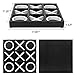 FUIN Wood Tic Tac Toe Decorative Board Game Set for Coffee Table Decor 12 x 12 Black and White - Image 4