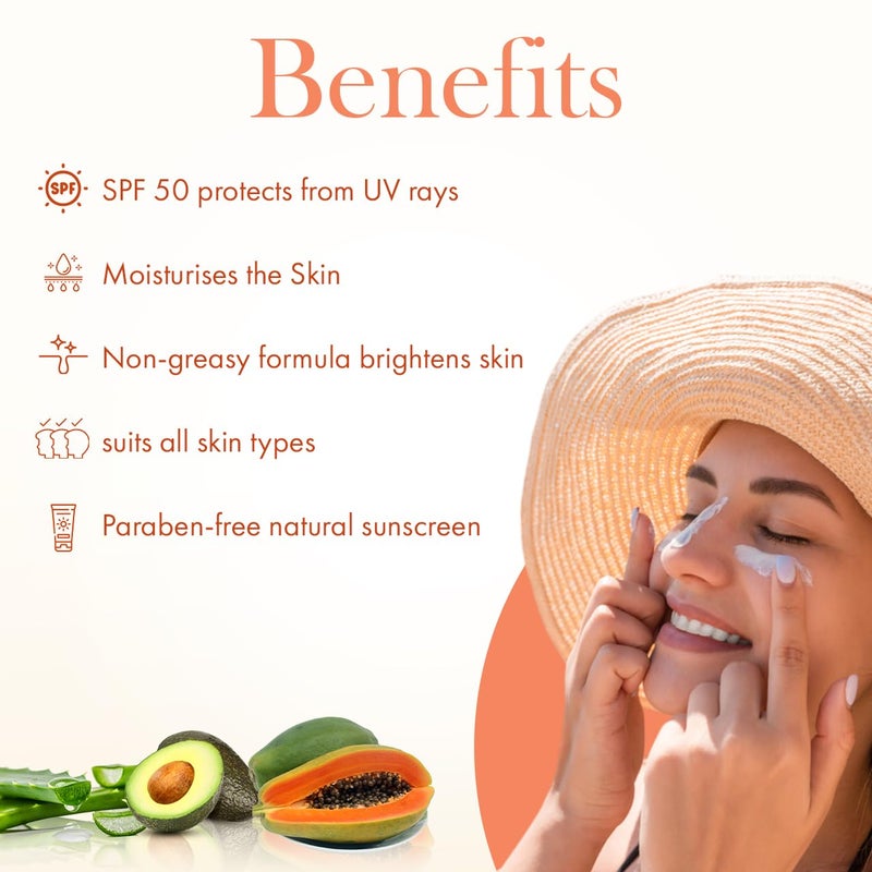 Iuvenis veda Sunscreen Spf 50 And PA For High Protection from UV Rays Hydrate Skin Utra Absorbing For Men and Women For All Skin Types IngredientsVitamin C Hyaluronic Acid Papaya Fruit Extract Avocado Oil Olive Leaf Extract - Image 4