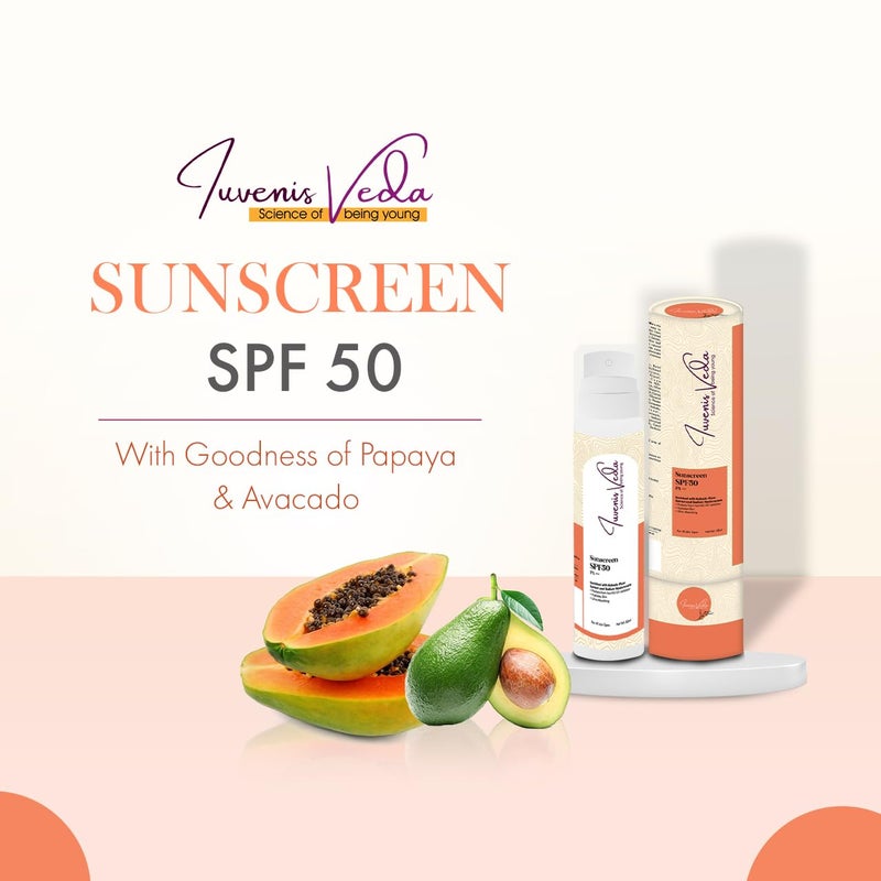 Iuvenis veda Sunscreen Spf 50 And PA For High Protection from UV Rays Hydrate Skin Utra Absorbing For Men and Women For All Skin Types IngredientsVitamin C Hyaluronic Acid Papaya Fruit Extract Avocado Oil Olive Leaf Extract - Image 3