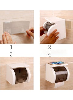 SHREE HANS FASHION Shree HANS Creation Toilet Paper HolderSelfAdhesive roll Holder Paper Planes Tissue Holder Type of Wall mounting Support Plastic Bathroom DispenserToilet Tray TransparentBlackPack of 1  - Image 2