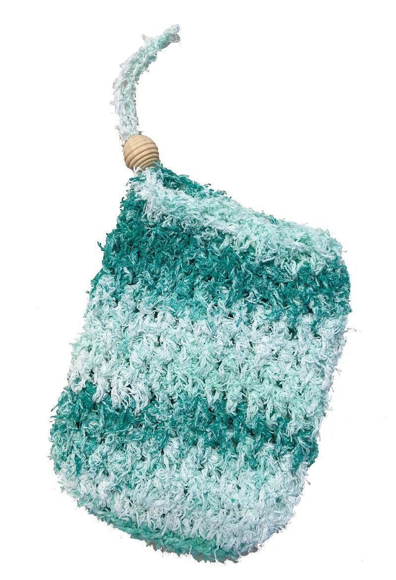 Soap Saver Bag Hand Crochet Scrubby Cotton Saver Bag Exfoliating Soap Pouch for Foaming and Drying The Soap Bars Shower Soap Bag HandMade in the USA Al Fresco