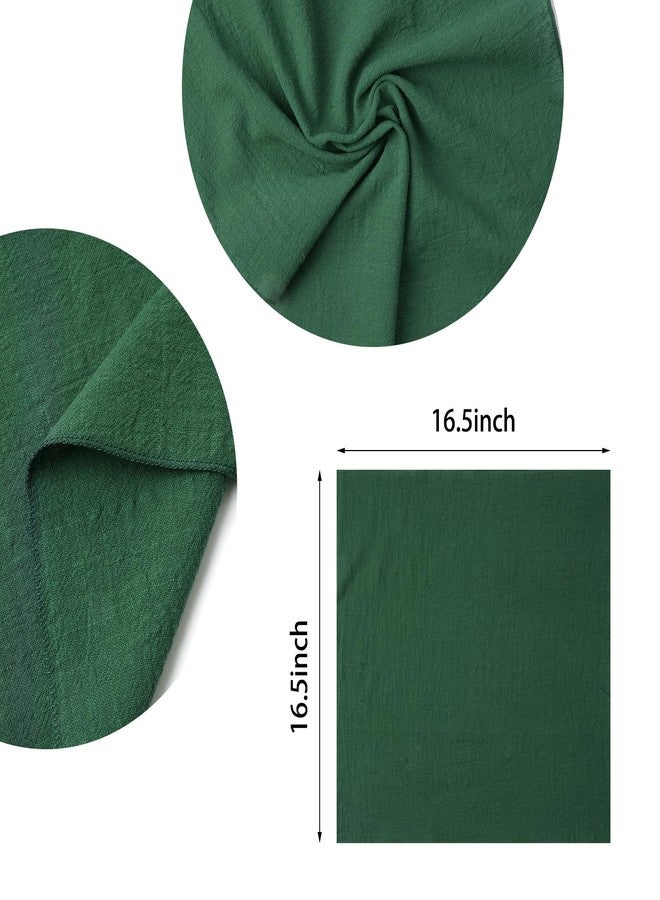 yeabwps Cotton Linen Cloth Napkins Set of 6 Dinner Kitchen Napkins Bulk 17" x 17" Thick Table Reusable Washable Napkins for Dinner Wedding and Parties(6, Olive Green) - Image 2