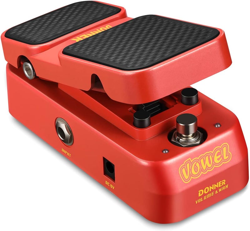 Donner Guitar Wah Pedal, 2 in 1 Wah Volume Pedal, Mini Vintage Electric Guitar Effect Pedal with Wah Wah Active Volume Control, Vowel Lightweight Guitar Pedal - Image 1