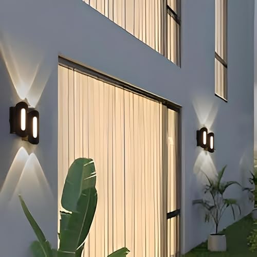 FILLISKA Aluminium Led Luxurious Indoor & Outdoor Step Type Up/Down Wall Light Warm White, Shockproof & Rustproof Alluminium Body (2 Up & 2 Down Curve Step) - Image 4