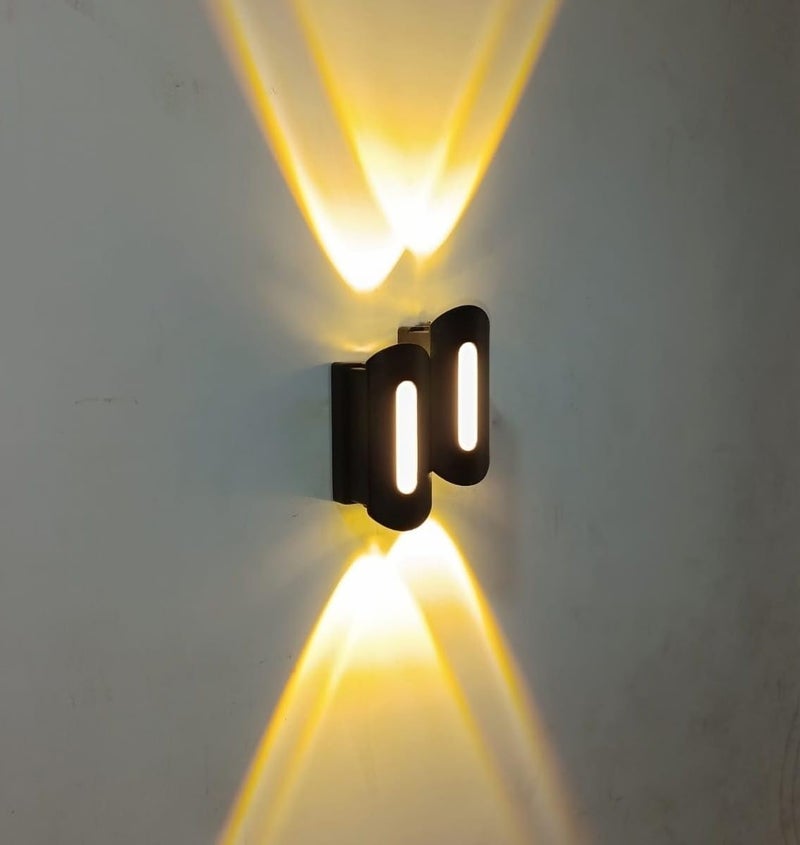 FILLISKA Aluminium Led Luxurious Indoor & Outdoor Step Type Up/Down Wall Light Warm White, Shockproof & Rustproof Alluminium Body (2 Up & 2 Down Curve Step) - Image 2