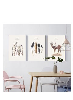 Tableau Wall Hanging High-quality digitally printed wall-mounted poster with a scratch-resistant and color-protective coating - 3pcs Multi color