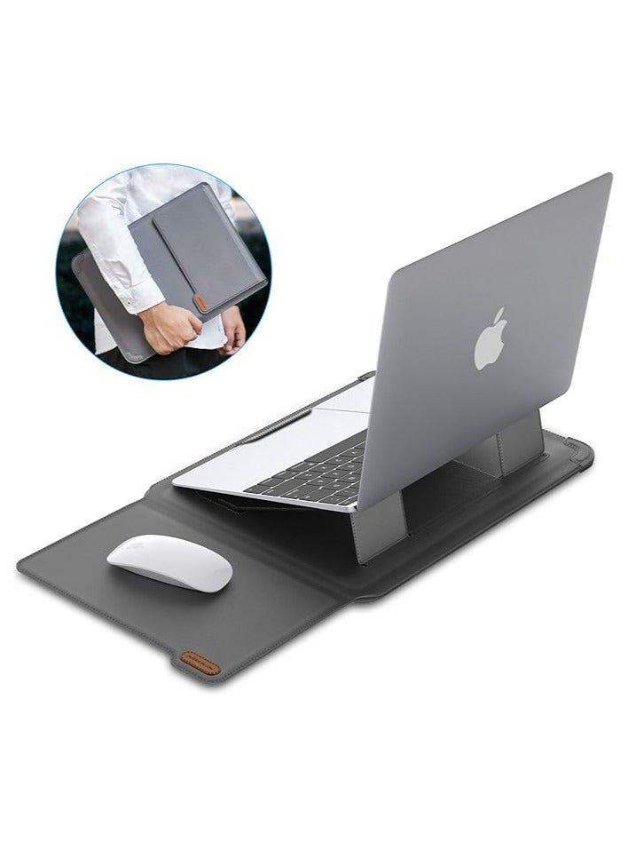Nillkin 15.6 inch Laptop Sleeve Case Laptop Stand Adjustable, Computer Shock Resistant Bag with Mouse Pad for MacBook Pro 16"/15" 15.6" Dell Lenovo HP Asus Samsung Sony Chromebook Computer, Gray  - Image 2