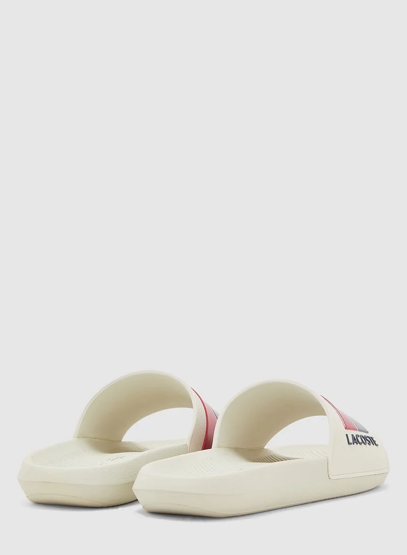LACOSTE Logo Stripe Detail Slides