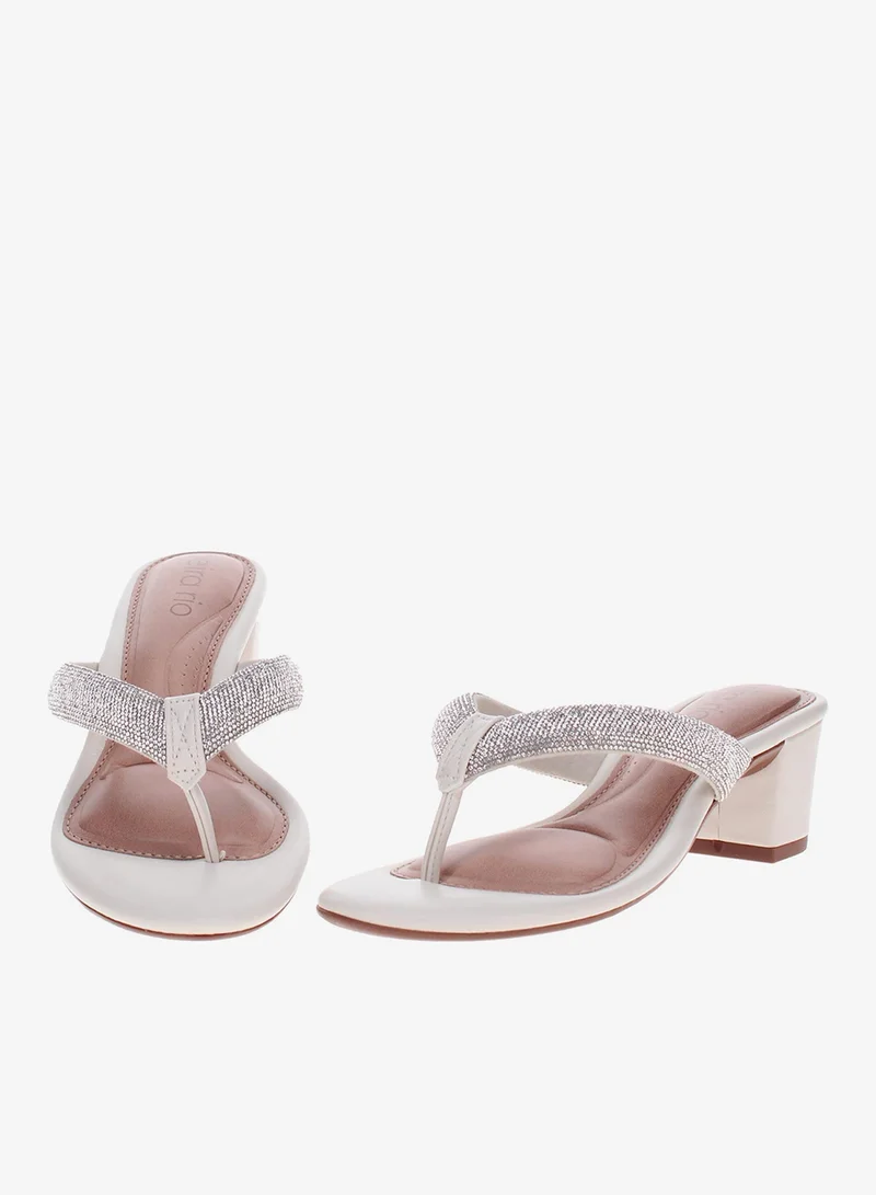 Beira Rio White Beira Rio Women’s Low Heel Wedge Sandals – Comfortable Daily Wear with Stylish Support for Women | Best Price UAE