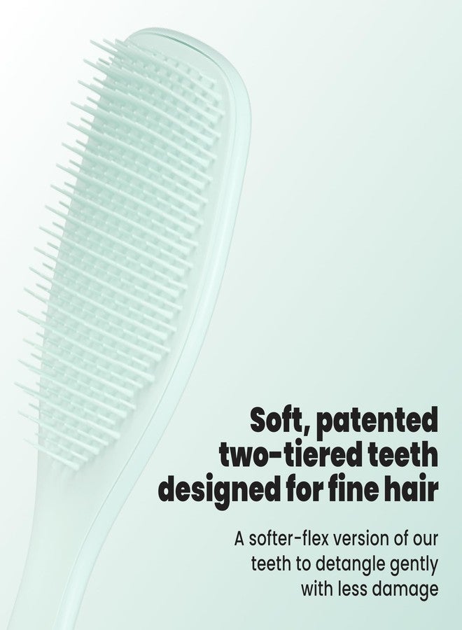 Tangle Teezer Ultimate Detangler Fine and Fragile Hair Brush for Coloured Hair, Fine and Delicate Hair Brush, Soft 2-Level Bristles, Reduces Breakage, No Pulling, Ice Blue - Image 2
