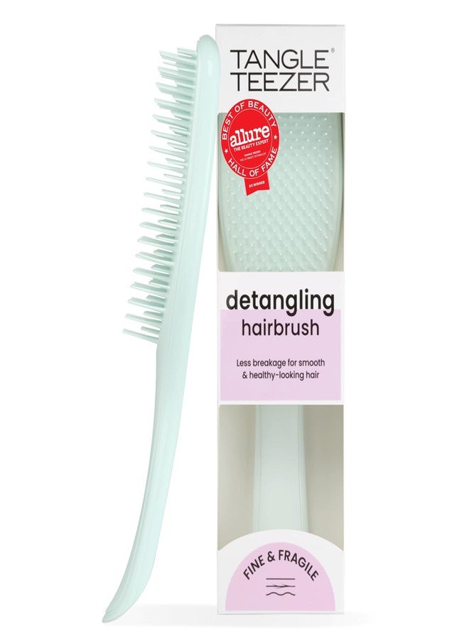 Tangle Teezer Ultimate Detangler Fine and Fragile Hair Brush for Coloured Hair, Fine and Delicate Hair Brush, Soft 2-Level Bristles, Reduces Breakage, No Pulling, Ice Blue - Image 1