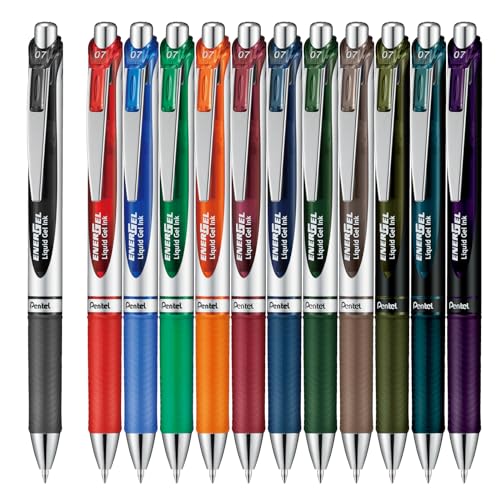 Pentel BL77-12AMZ EnerGel Ballpoint Pen, 0.7mm, 12 Colors Set - Image 1