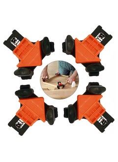 Inditrust Inditrust 90 Degree Angle Clamps Woodworking Corner Clip Right Angle Clip Fixer Set of 4 Clamp Tool with Adjustable Hand Tools  - Image 1
