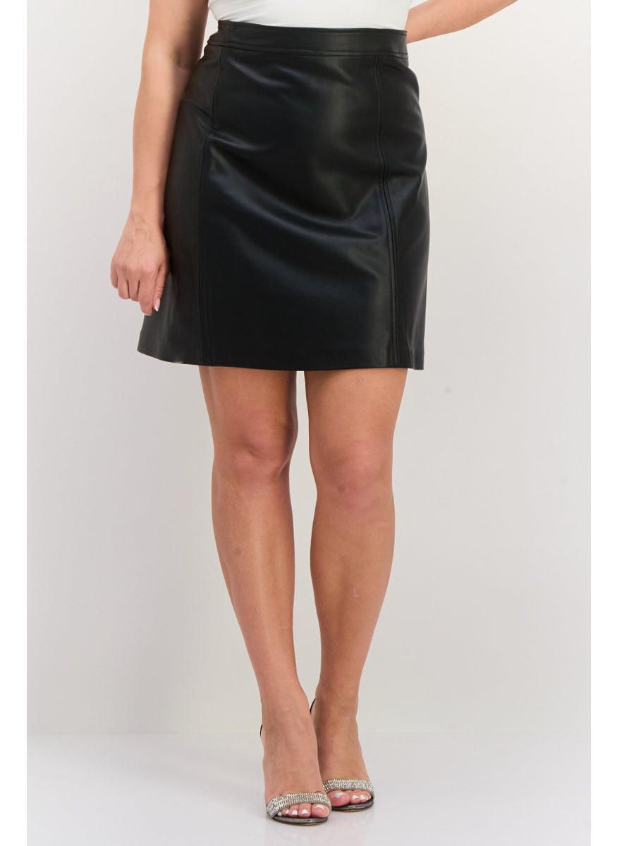 ESPRIT Women Plain Mini Skirt, Black  - Image 1