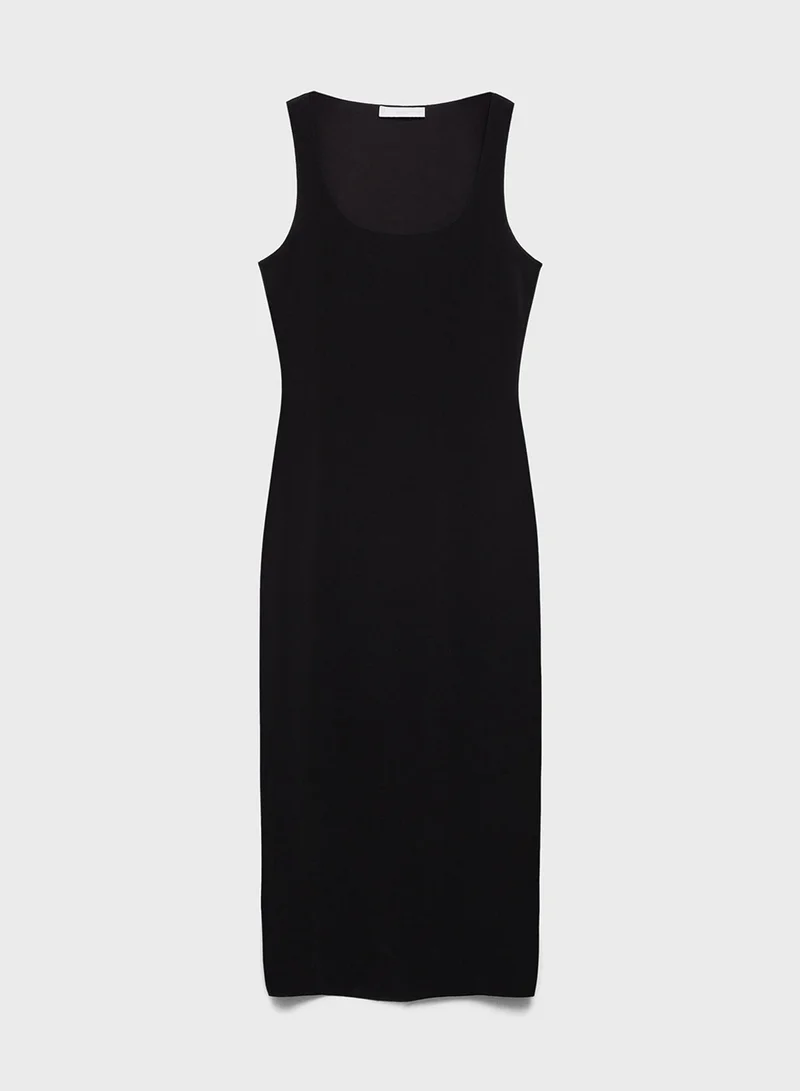 MANGO Sleeveless Midi Dress