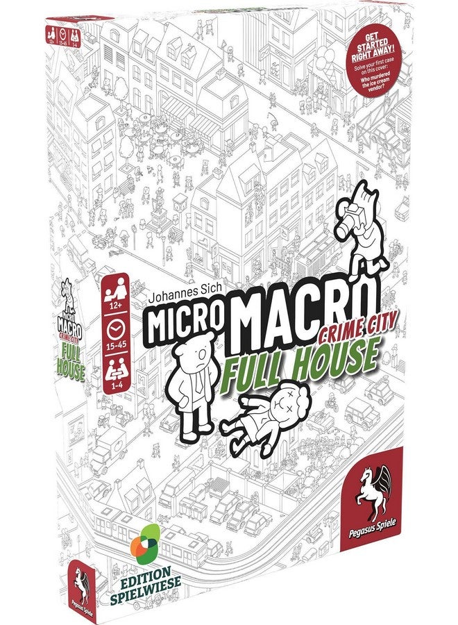 Pegasus Spiele MicroMacro: Crime City: Full House - Board Game by Pegasus Spiele 1-4 Players - Board Games for Family - 15-45 Minutes of Gameplay - Games for Family Game Night - Kids and Adults Ages 12+ - English
