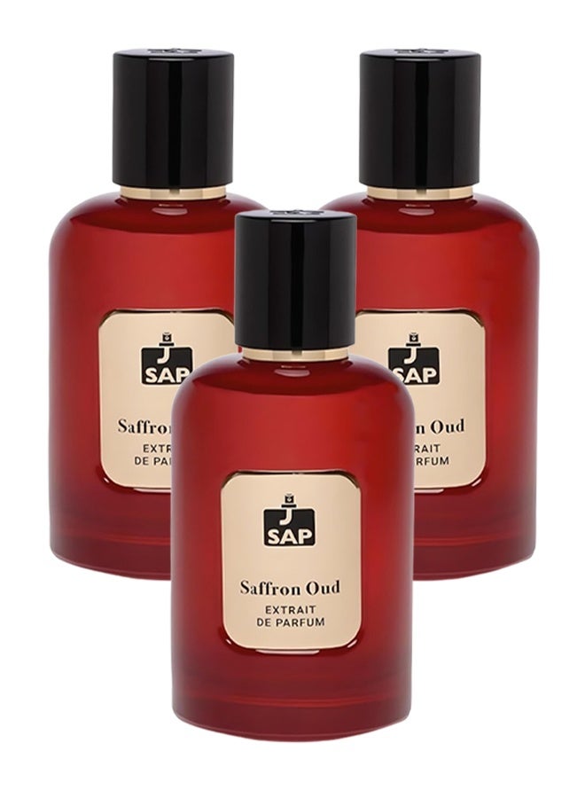SAP 3 Pieces Saffron Oud Perfume For Unisex 100ml EDP - Image 1