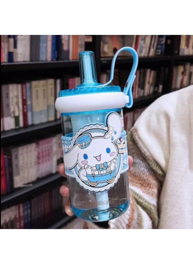 Sanrio Sanrio Cinnamoroll Water Bottle With Straw 660ml, Leakproof And Cute Design For Kids  - Image 2