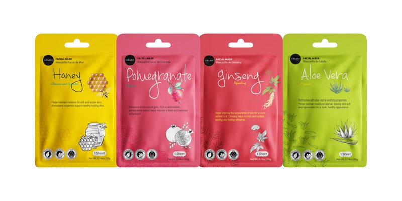 Celavi Cosmetics Celavi K-Beauty Skincare Essence Facial Face Mask Korea Skin Care Moisturizing B Set 12 Pack - Image 3