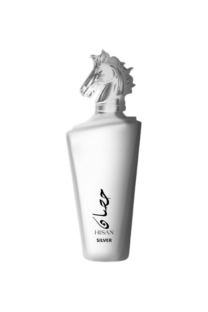 GLAMOUR HISAN Silver Eau de Parfum - 100ml | Luxury Long-Lasting Unisex Perfume with Italian Cypress, Sandalwood & White Musk - Image 1