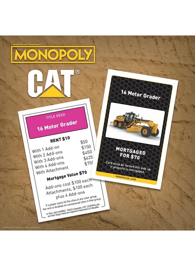 USAopoly Monopoly Caterpillar | Play as Hard Hat, Tool Bag Work Boot & More | Officially Licensed and Collectible Monopoly Game Based On Caterpillar Company for 2-6 Players - Image 5
