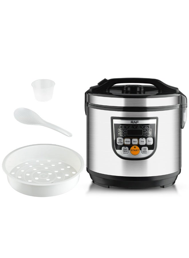 آر إيه أف طباخ أرز متعدد الوظائف سعة 5 لتر، 900 واط - قائمة طهي ذكية، وعاء داخلي غير لاصق، تشغيل بلمسة واحدة (R.178) - Image 3