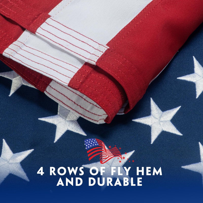 DANF FLAG American Flag 3x5 Ft for Outside, Heavy Duty Spun Polyester US Flags - Image 5
