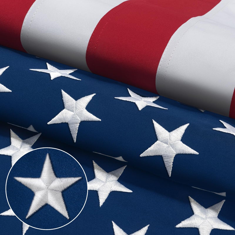 DANF FLAG American Flag 3x5 Ft for Outside, Heavy Duty Spun Polyester US Flags - Image 1