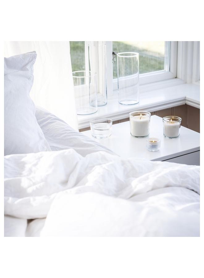 Zaboon Scented Candle In Glass, Fresh Linen/White, 40 Hr - Image 5