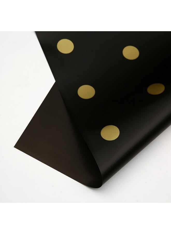 Si Bonne Premium Reserve Dotty Black Gold Gift Wrapping Paper 20 Sheets/Bag 58 x 58 cm - Image 1