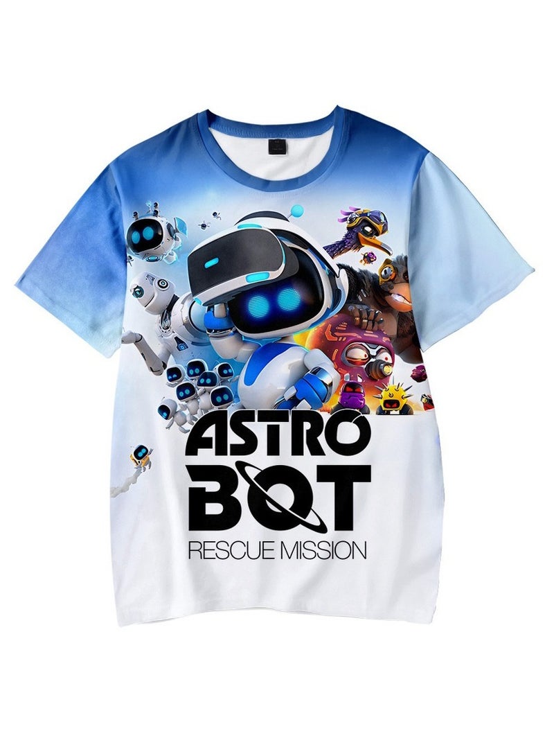 عام تي شيرت أسترو بوت جديد للرجال والنساء بطباعة ثلاثية الأبعاد بلايز كاجوال ، مقاسات للأطفال ومقاسات للبالغين لعشاق Astro Bot كهدية - Image 1