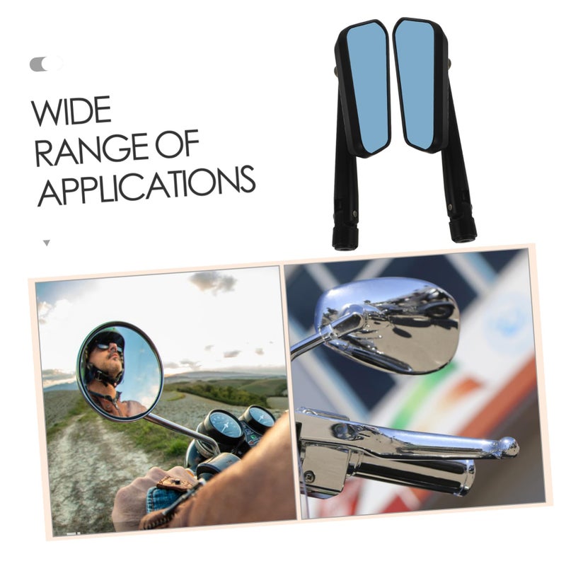 Aluminum Alloy Low Profile Rearview Mirrors for Motorcycles and ATV Handlebar - Image 3