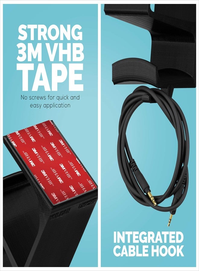 BRAINWAVZ The VULCAN - Under Desk Gamepad Controller & Headphone Hanger Holder Stand - Designed for XBOX ONE, PS4, PS3, PS5, Dualshock, Switch, PC, Steelseries, Steam & More - Image 3