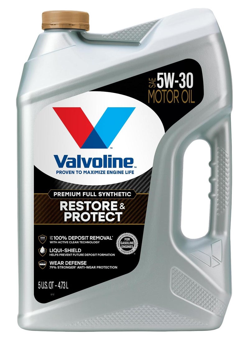 زيت محرك فالولين ريسطور بروتيكت بالكامل الاصطناعي 5W30 5 كوارت