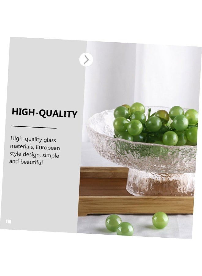 GuRiver Glass Fruit Bowl Fruit Basket for Kitchen Counter Clear Salad Bowl Decorative Pedestal Bowl for Table Decor Serving Bowl for Fruit Snacks Candy - Image 5
