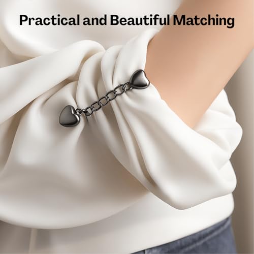 Flavizo 4 Pcs Strong Magnetic Clothing Clips, Cinch Clip for Shirt, Scarf, Dress, Secure Magnet Pinless Brooch for Pants legs, Outfit Styling Clothes Fix Holder Accessories - Heard - Image 4