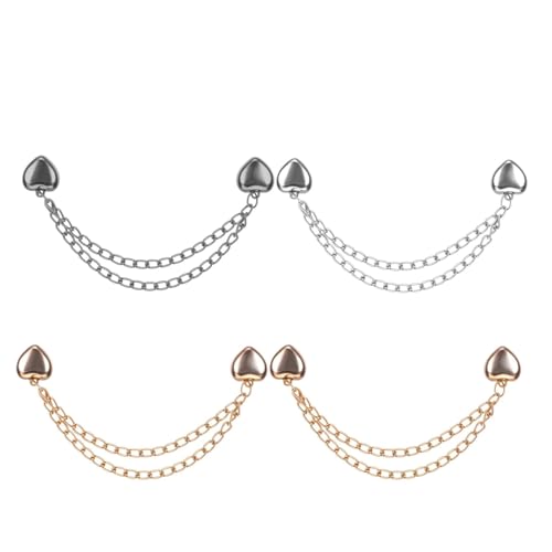 Flavizo 4 Pcs Strong Magnetic Clothing Clips, Cinch Clip for Shirt, Scarf, Dress, Secure Magnet Pinless Brooch for Pants legs, Outfit Styling Clothes Fix Holder Accessories - Heard - Image 1