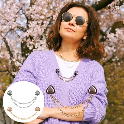 Flavizo 4 Pcs Strong Magnetic Clothing Clips, Cinch Clip for Shirt, Scarf, Dress, Secure Magnet Pinless Brooch for Pants legs, Outfit Styling Clothes Fix Holder Accessories - Heard - Image 5
