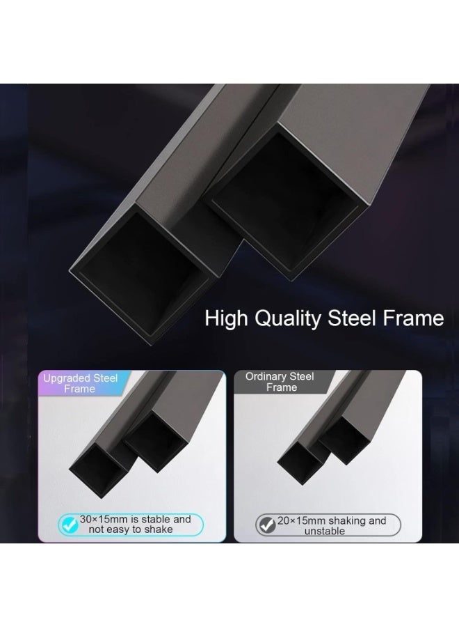 م.ا & ف'س طاولة ألعاب مزودة بأرفف تخزين، مكتب كمبيوتر خشبي كبير ومكتب دراسة للمنزل، محطة عمل سهلة التجميع بزوايا مستديرة، تصميم متين للاعبين والطلاب - Image 5