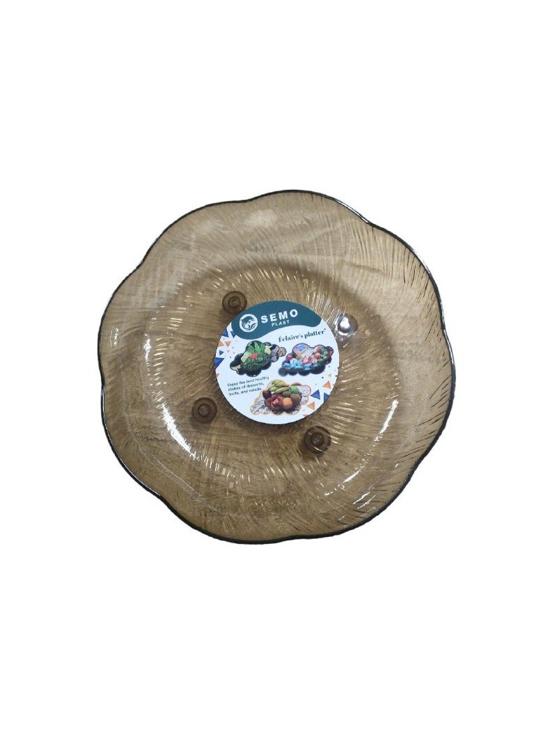 سبيس شوب طبق فاكهة، طبق فاكهة أكريليك مزخرف، طبق فاكهة منزلي، أطباق حلوى، أوعية فاكهة للحلويات. - Image 1