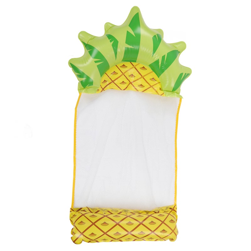 Water Hammock Float Lounger Pineapple Fruit Pattern Foldable Multifunction Inflatable Float Lounger for Beach Pool - Image 3