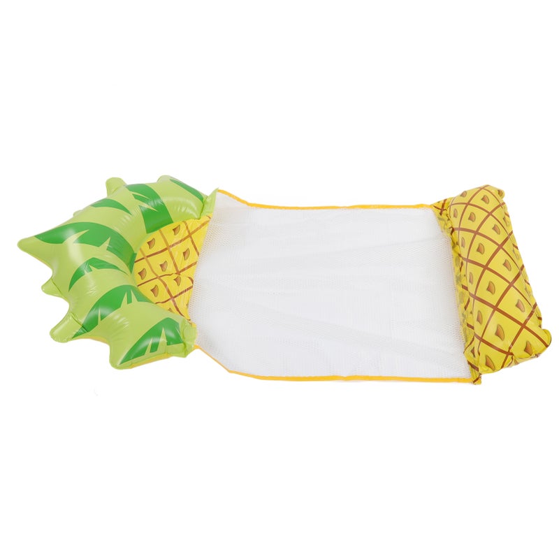 Water Hammock Float Lounger Pineapple Fruit Pattern Foldable Multifunction Inflatable Float Lounger for Beach Pool - Image 2