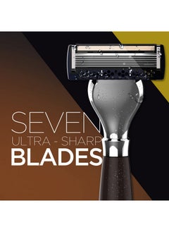 DORCO Pace Classic - Seven Blade Razor System With Pivoting Head And Premium Handle- 9 Pack (1 Handle + 9 Cartridges)  - Image 4