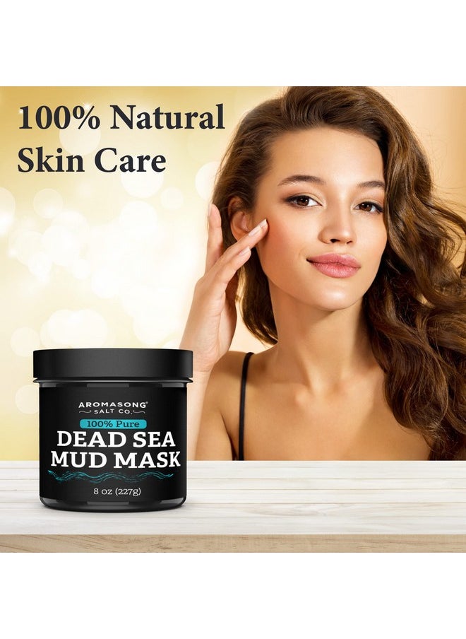 Aromasong - 8 Oz Dead Sea Mud Mask - Face Mask For Men & Women, Natural Pore Mask, Face Mask & Blackhead Mask, Deep Cleansing Mud Mask For Oily Skin With Mineral-Rich Formula - Image 1