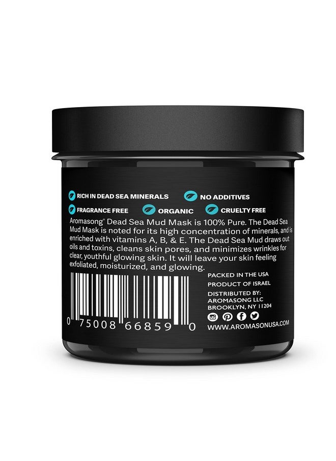 Aromasong - 8 Oz Dead Sea Mud Mask - Face Mask For Men & Women, Natural Pore Mask, Face Mask & Blackhead Mask, Deep Cleansing Mud Mask For Oily Skin With Mineral-Rich Formula - Image 1